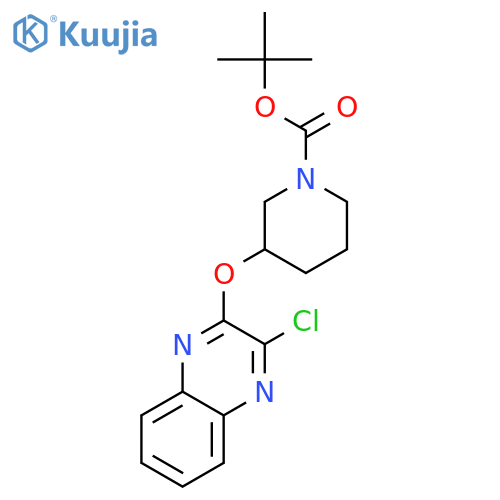 Tert-butyl 3-(3-chloroquinoxalin-2-yl)oxypiperidine-1-carboxylate structure