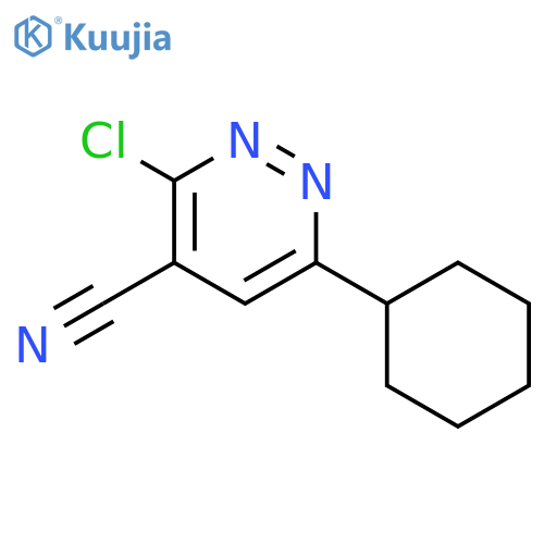 3-chloro-6-cyclohexylpyridazine-4-carbonitrile structure