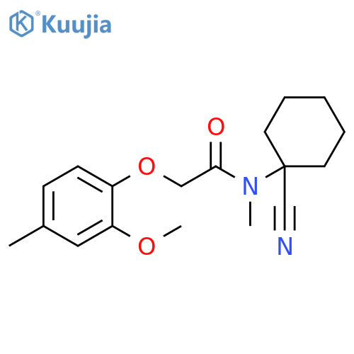 N-(1-Cyanocyclohexyl)-2-(2-methoxy-4-methylphenoxy)-N-methylacetamide structure