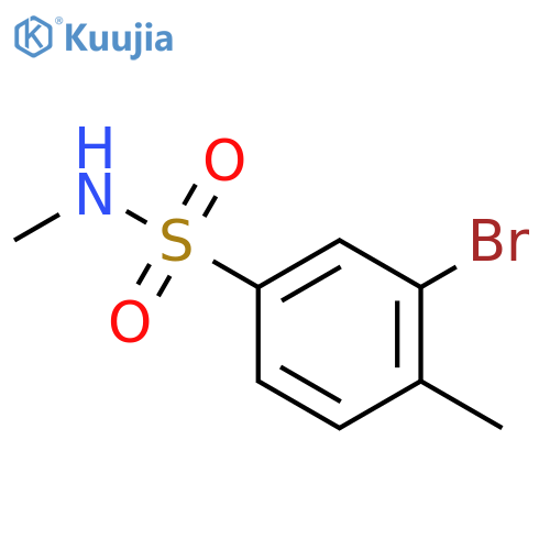 3-Bromo-N,4-dimethylbenzenesulfonamide structure