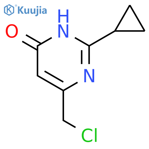 6-(chloromethyl)-2-cyclopropylpyrimidin-4-ol structure