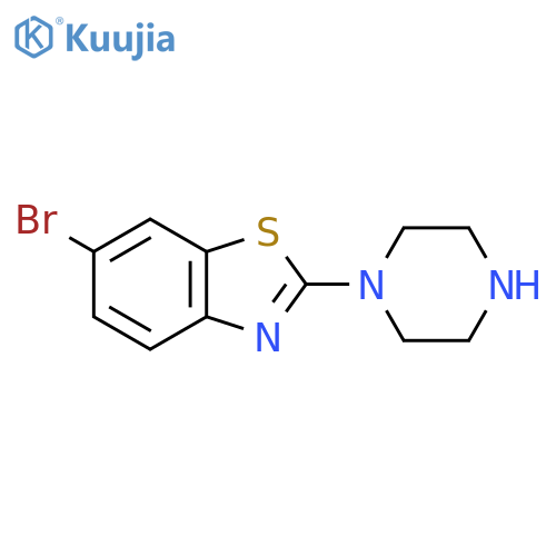 6-bromo-2-(piperazin-1-yl)-1,3-benzothiazole structure