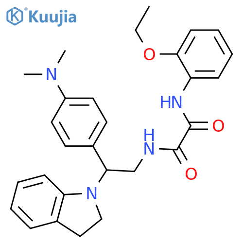 N'-2-(2,3-dihydro-1H-indol-1-yl)-2-4-(dimethylamino)phenylethyl-N-(2-ethoxyphenyl)ethanediamide structure