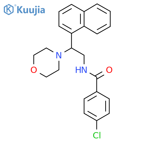 4-chloro-N-2-(morpholin-4-yl)-2-(naphthalen-1-yl)ethylbenzamide structure