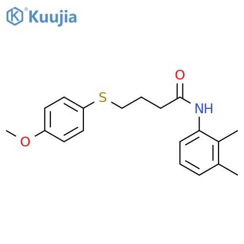 N-(2,3-dimethylphenyl)-4-(4-methoxyphenyl)sulfanylbutanamide structure