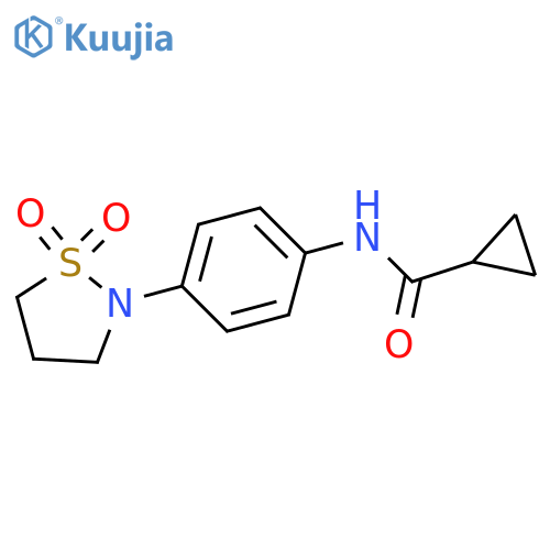 N-4-(1,1-dioxo-1lambda6,2-thiazolidin-2-yl)phenylcyclopropanecarboxamide structure