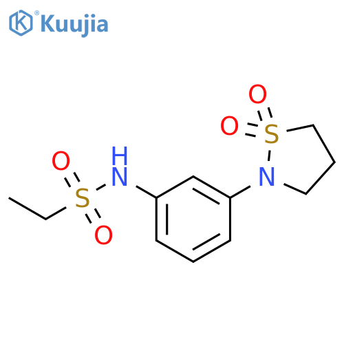 N-3-(1,1-dioxo-1lambda6,2-thiazolidin-2-yl)phenylethane-1-sulfonamide structure