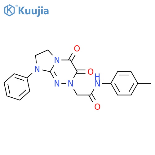 2-{3,4-dioxo-8-phenyl-2H,3H,4H,6H,7H,8H-imidazo2,1-c1,2,4triazin-2-yl}-N-(4-methylphenyl)acetamide structure