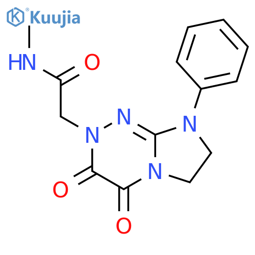 2-{3,4-dioxo-8-phenyl-2H,3H,4H,6H,7H,8H-imidazo2,1-c1,2,4triazin-2-yl}-N-methylacetamide structure