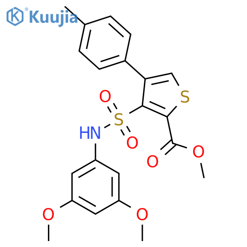 methyl 3-(3,5-dimethoxyphenyl)sulfamoyl-4-(4-methylphenyl)thiophene-2-carboxylate structure