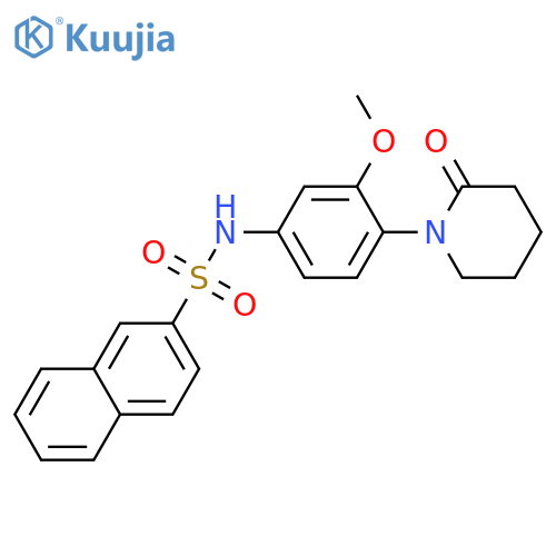 N-3-methoxy-4-(2-oxopiperidin-1-yl)phenylnaphthalene-2-sulfonamide structure