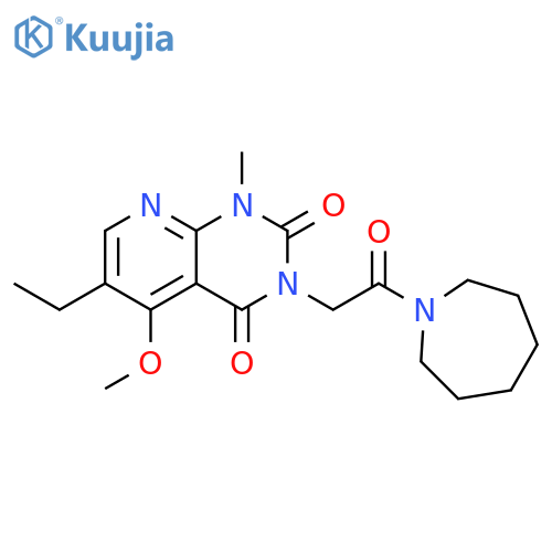 3-2-(azepan-1-yl)-2-oxoethyl-6-ethyl-5-methoxy-1-methyl-1H,2H,3H,4H-pyrido2,3-dpyrimidine-2,4-dione structure