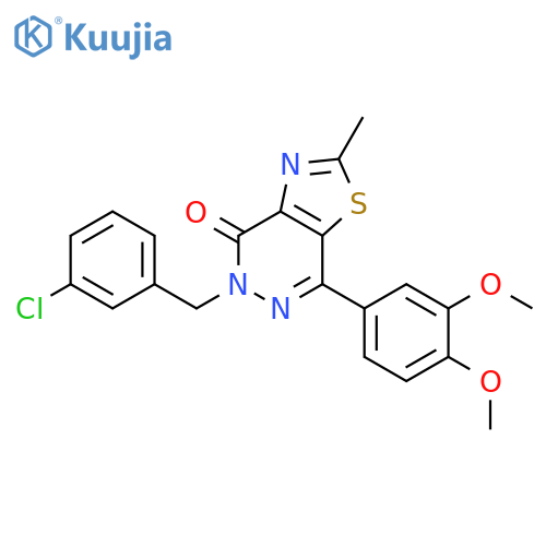 5-(3-chlorophenyl)methyl-7-(3,4-dimethoxyphenyl)-2-methyl-4H,5H-1,3thiazolo4,5-dpyridazin-4-one structure