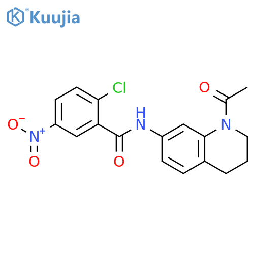 N-(1-acetyl-1,2,3,4-tetrahydroquinolin-7-yl)-2-chloro-5-nitrobenzamide structure