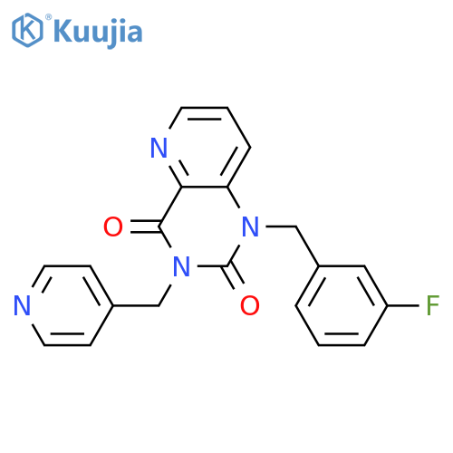 1-(3-fluorophenyl)methyl-3-(pyridin-4-yl)methyl-1H,2H,3H,4H-pyrido3,2-dpyrimidine-2,4-dione structure