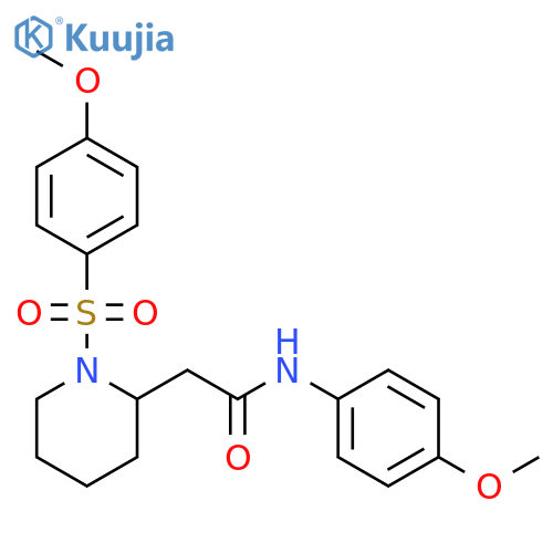 2-1-(4-methoxybenzenesulfonyl)piperidin-2-yl-N-(4-methoxyphenyl)acetamide structure