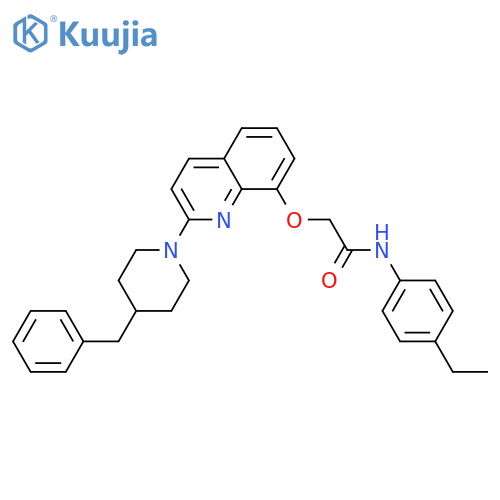 2-{2-(4-benzylpiperidin-1-yl)quinolin-8-yloxy}-N-(4-ethylphenyl)acetamide structure
