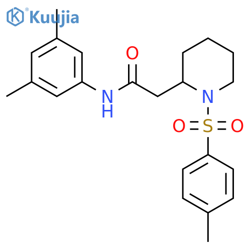 N-(3,5-dimethylphenyl)-2-1-(4-methylbenzenesulfonyl)piperidin-2-ylacetamide structure