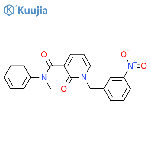 N-methyl-1-(3-nitrophenyl)methyl-2-oxo-N-phenyl-1,2-dihydropyridine-3-carboxamide structure