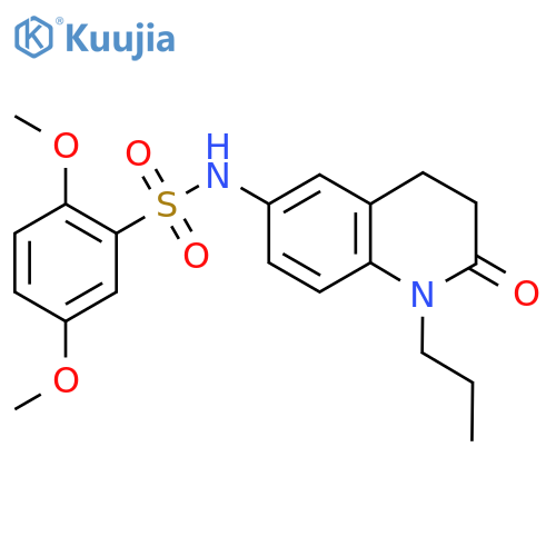 2,5-dimethoxy-N-(2-oxo-1-propyl-1,2,3,4-tetrahydroquinolin-6-yl)benzene-1-sulfonamide structure