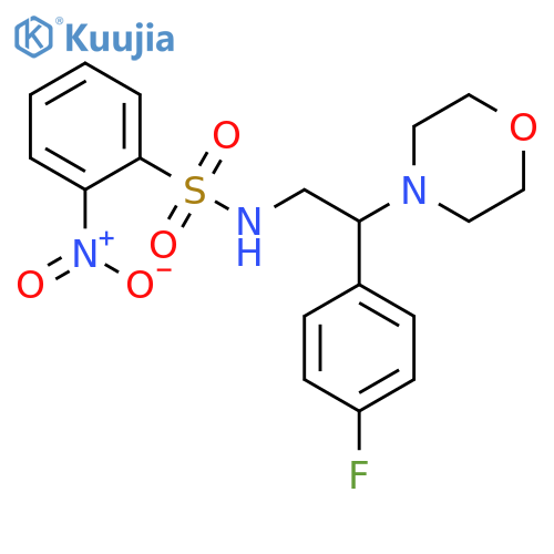 N-2-(4-fluorophenyl)-2-(morpholin-4-yl)ethyl-2-nitrobenzene-1-sulfonamide structure