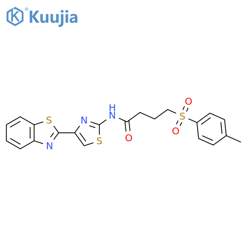 N-4-(1,3-benzothiazol-2-yl)-1,3-thiazol-2-yl-4-(4-methylbenzenesulfonyl)butanamide structure