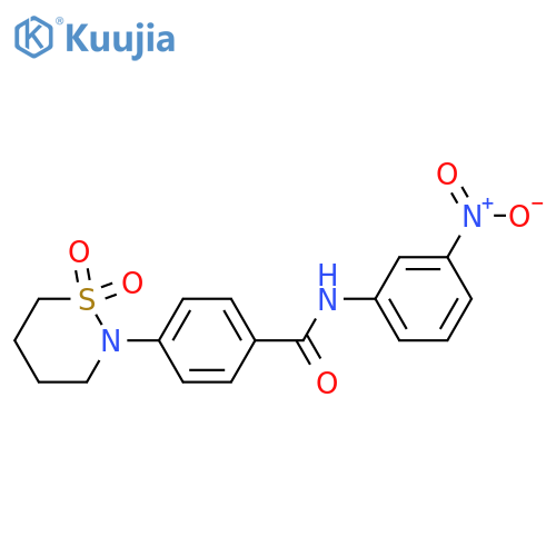 4-(1,1-dioxo-1lambda6,2-thiazinan-2-yl)-N-(3-nitrophenyl)benzamide structure