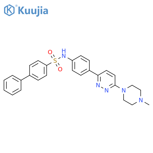 N-{4-6-(4-methylpiperazin-1-yl)pyridazin-3-ylphenyl}-1,1'-biphenyl-4-sulfonamide structure