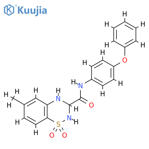 6-methyl-1,1-dioxo-N-(4-phenoxyphenyl)-3,4-dihydro-2H-1lambda6,2,4-benzothiadiazine-3-carboxamide structure