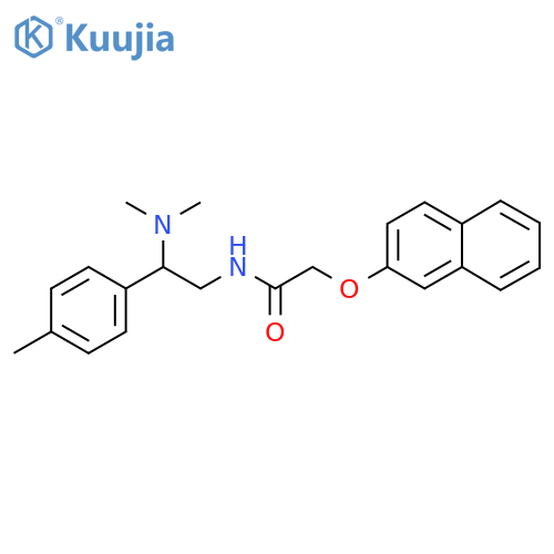 N-2-(dimethylamino)-2-(4-methylphenyl)ethyl-2-(naphthalen-2-yloxy)acetamide structure