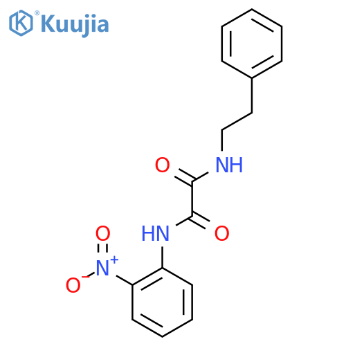 N-(2-nitrophenyl)-N'-(2-phenylethyl)ethanediamide structure