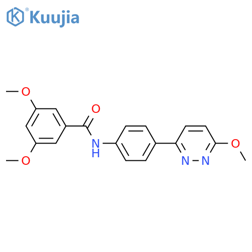 3,5-dimethoxy-N-4-(6-methoxypyridazin-3-yl)phenylbenzamide structure