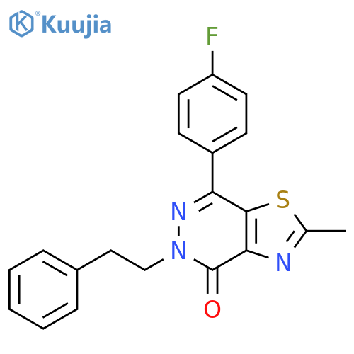 7-(4-fluorophenyl)-2-methyl-5-(2-phenylethyl)-4H,5H-1,3thiazolo4,5-dpyridazin-4-one structure