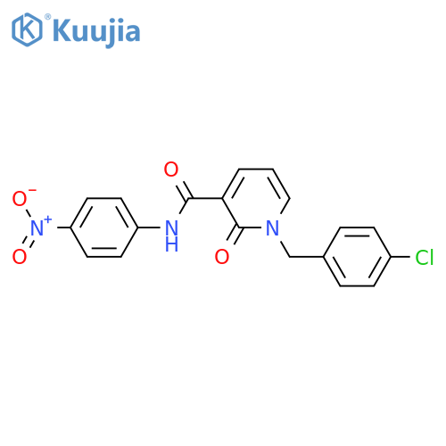 1-(4-chlorophenyl)methyl-N-(4-nitrophenyl)-2-oxo-1,2-dihydropyridine-3-carboxamide structure