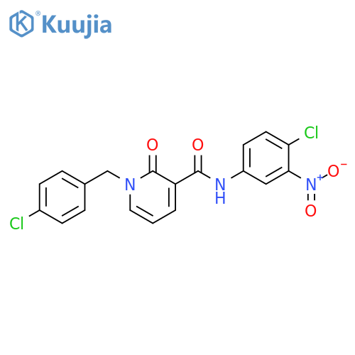 N-(4-chloro-3-nitrophenyl)-1-(4-chlorophenyl)methyl-2-oxo-1,2-dihydropyridine-3-carboxamide structure