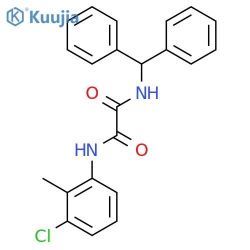 N-(3-chloro-2-methylphenyl)-N'-(diphenylmethyl)ethanediamide structure