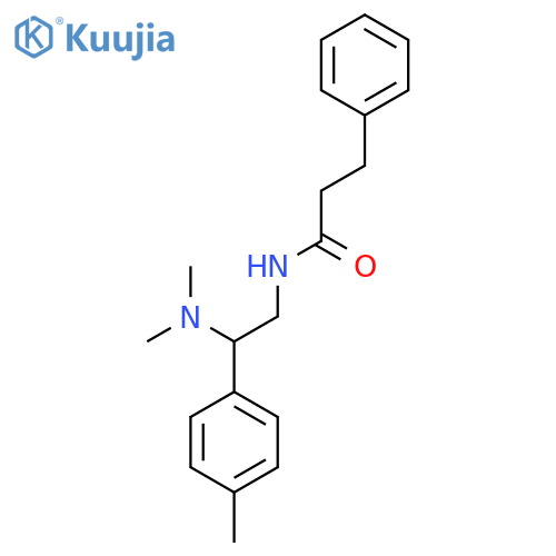 N-2-(dimethylamino)-2-(4-methylphenyl)ethyl-3-phenylpropanamide structure
