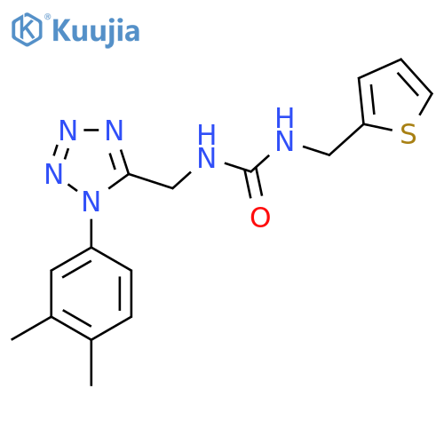 3-{1-(3,4-dimethylphenyl)-1H-1,2,3,4-tetrazol-5-ylmethyl}-1-(thiophen-2-yl)methylurea structure