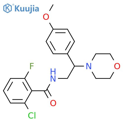 2-chloro-6-fluoro-N-2-(4-methoxyphenyl)-2-(morpholin-4-yl)ethylbenzamide structure