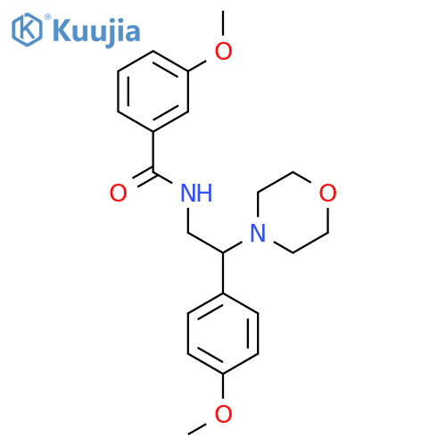 3-methoxy-N-2-(4-methoxyphenyl)-2-(morpholin-4-yl)ethylbenzamide structure