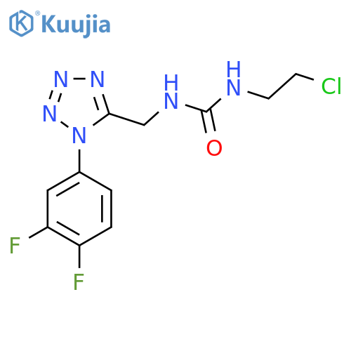 3-(2-chloroethyl)-1-{1-(3,4-difluorophenyl)-1H-1,2,3,4-tetrazol-5-ylmethyl}urea structure
