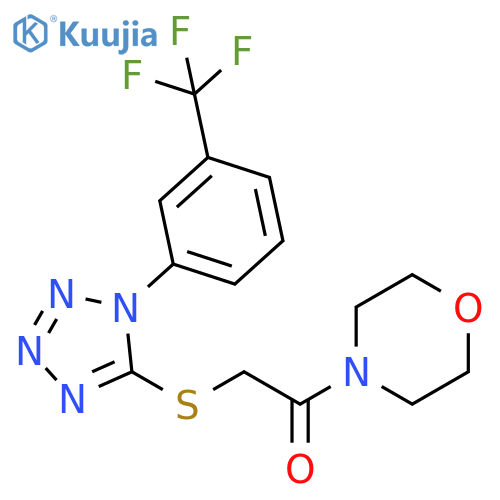 1-(morpholin-4-yl)-2-({1-3-(trifluoromethyl)phenyl-1H-1,2,3,4-tetrazol-5-yl}sulfanyl)ethan-1-one structure