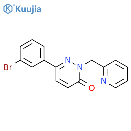 6-(3-bromophenyl)-2-(pyridin-2-yl)methyl-2,3-dihydropyridazin-3-one structure