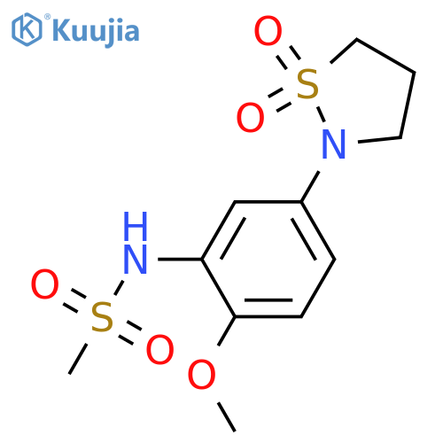 N-5-(1,1-dioxo-1lambda6,2-thiazolidin-2-yl)-2-methoxyphenylmethanesulfonamide structure