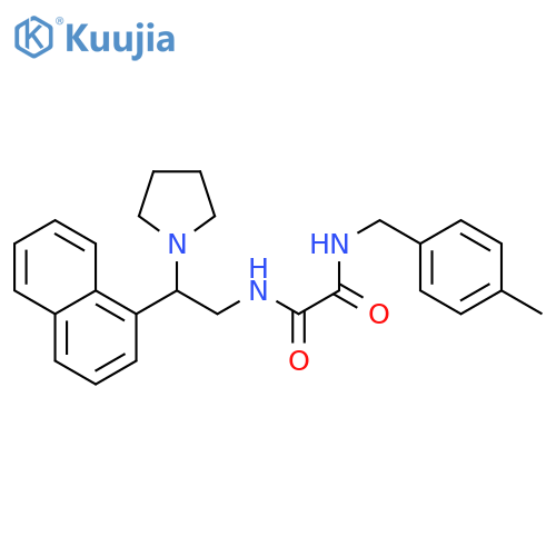 N'-(4-methylphenyl)methyl-N-2-(naphthalen-1-yl)-2-(pyrrolidin-1-yl)ethylethanediamide structure