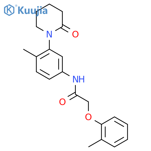 N-4-methyl-3-(2-oxopiperidin-1-yl)phenyl-2-(2-methylphenoxy)acetamide structure