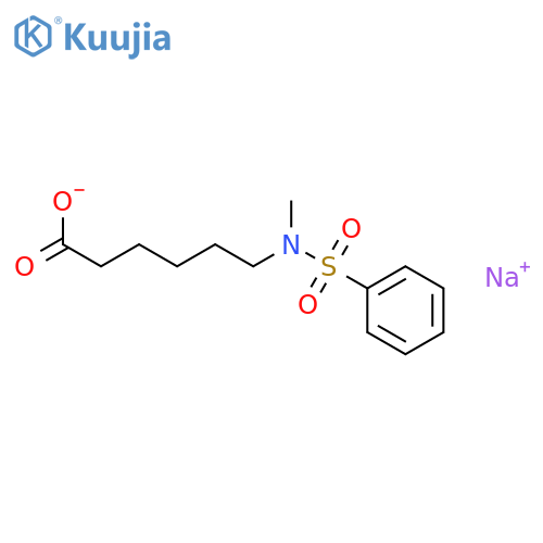 Hexanoic acid,6-[methyl(phenylsulfonyl)amino]-, sodium salt (1:1) structure