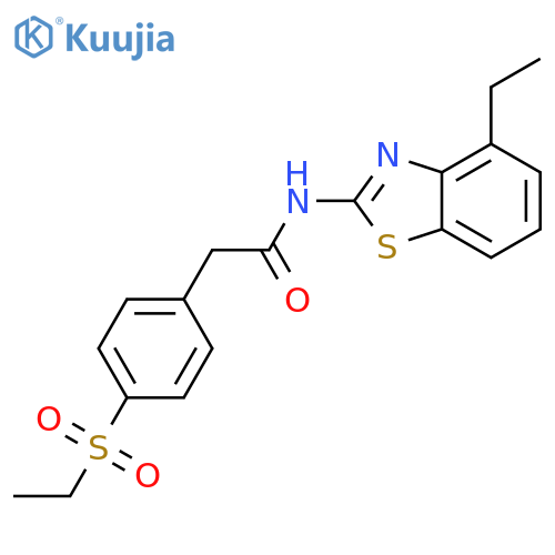 2-4-(ethanesulfonyl)phenyl-N-(4-ethyl-1,3-benzothiazol-2-yl)acetamide structure