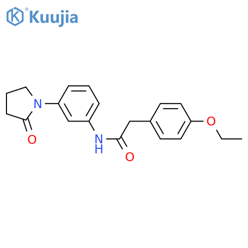 2-(4-ethoxyphenyl)-N-3-(2-oxopyrrolidin-1-yl)phenylacetamide structure