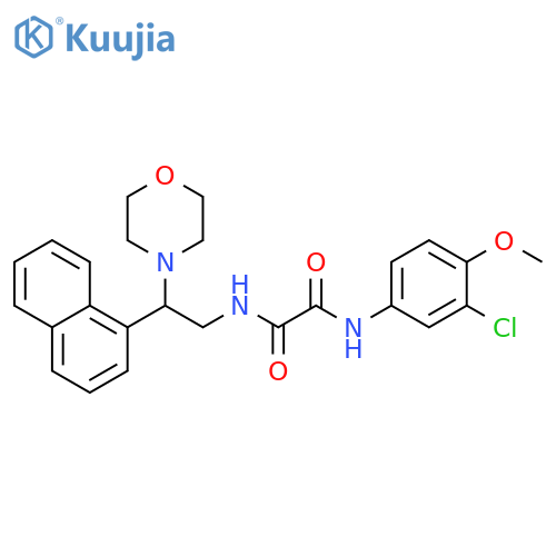 N'-(3-chloro-4-methoxyphenyl)-N-2-(morpholin-4-yl)-2-(naphthalen-1-yl)ethylethanediamide structure